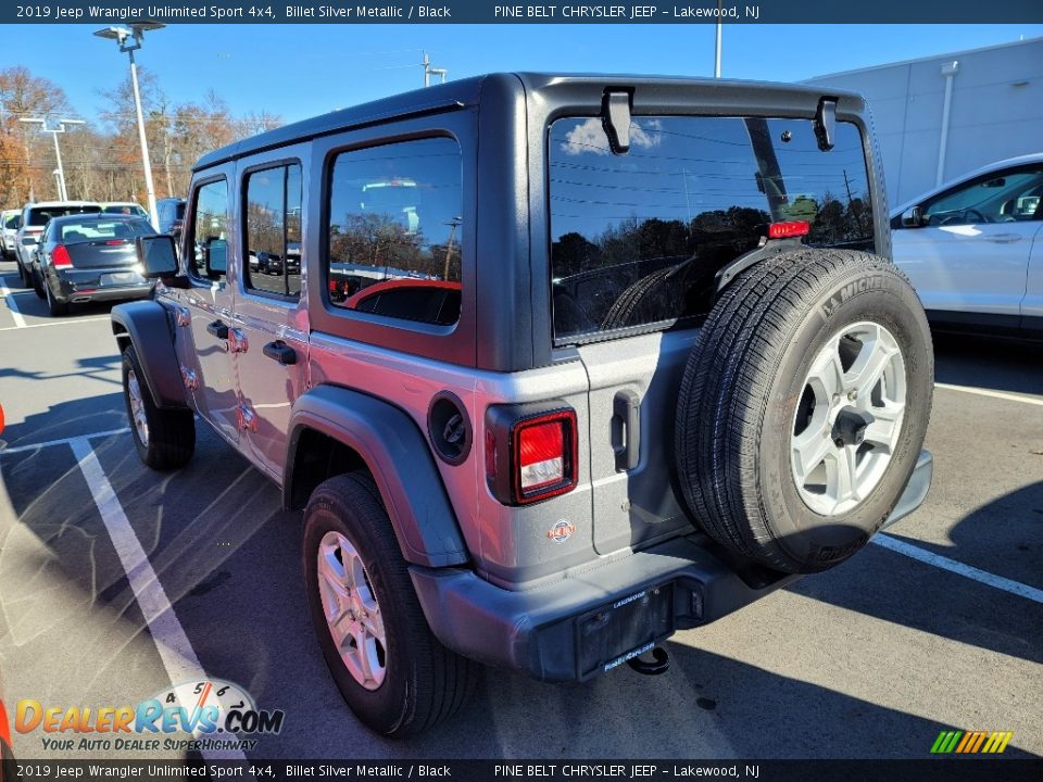 2019 Jeep Wrangler Unlimited Sport 4x4 Billet Silver Metallic / Black Photo #5