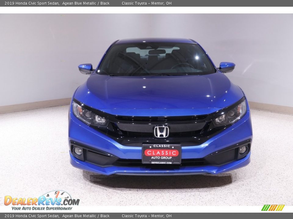 2019 Honda Civic Sport Sedan Agean Blue Metallic / Black Photo #2
