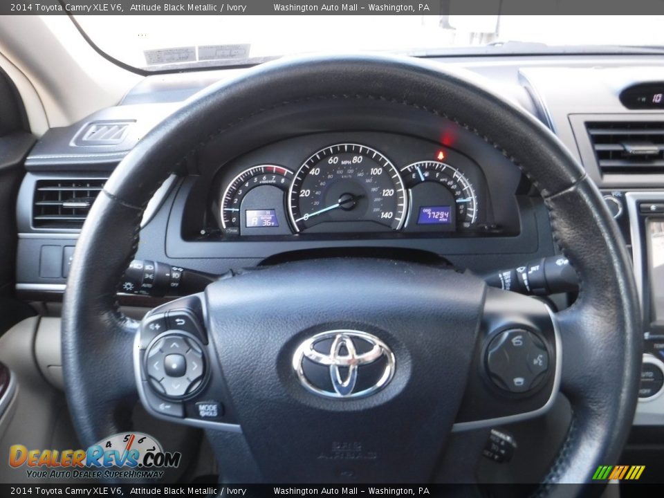 2014 Toyota Camry XLE V6 Attitude Black Metallic / Ivory Photo #24