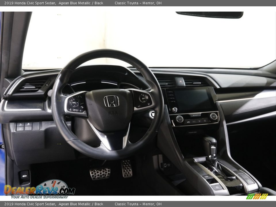 2019 Honda Civic Sport Sedan Agean Blue Metallic / Black Photo #6