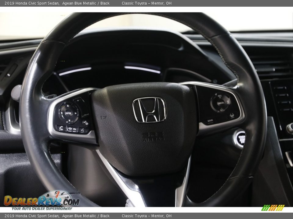 2019 Honda Civic Sport Sedan Agean Blue Metallic / Black Photo #7