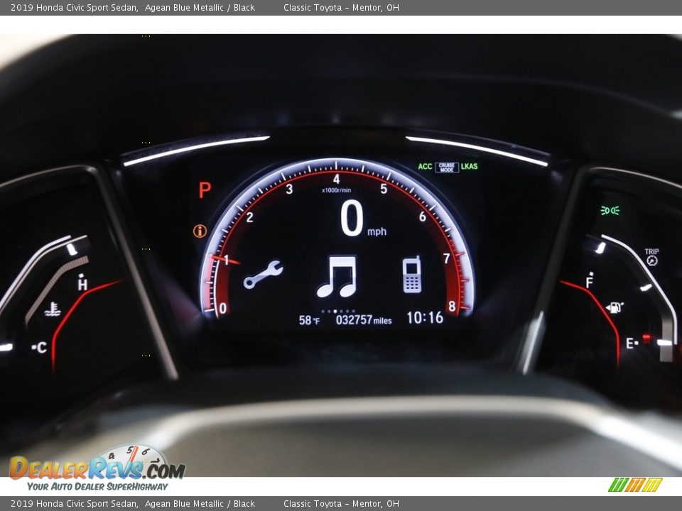 2019 Honda Civic Sport Sedan Agean Blue Metallic / Black Photo #8