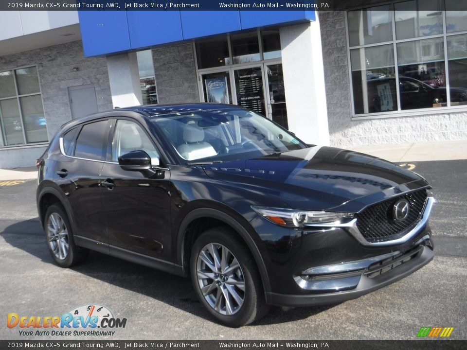 2019 Mazda CX-5 Grand Touring AWD Jet Black Mica / Parchment Photo #1