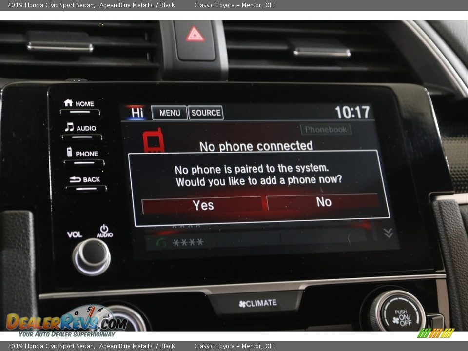 2019 Honda Civic Sport Sedan Agean Blue Metallic / Black Photo #11