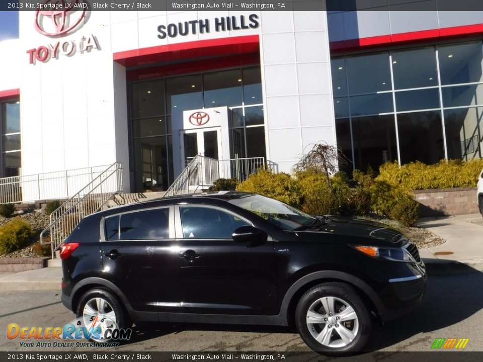 2013 Kia Sportage LX AWD Black Cherry / Black Photo #2