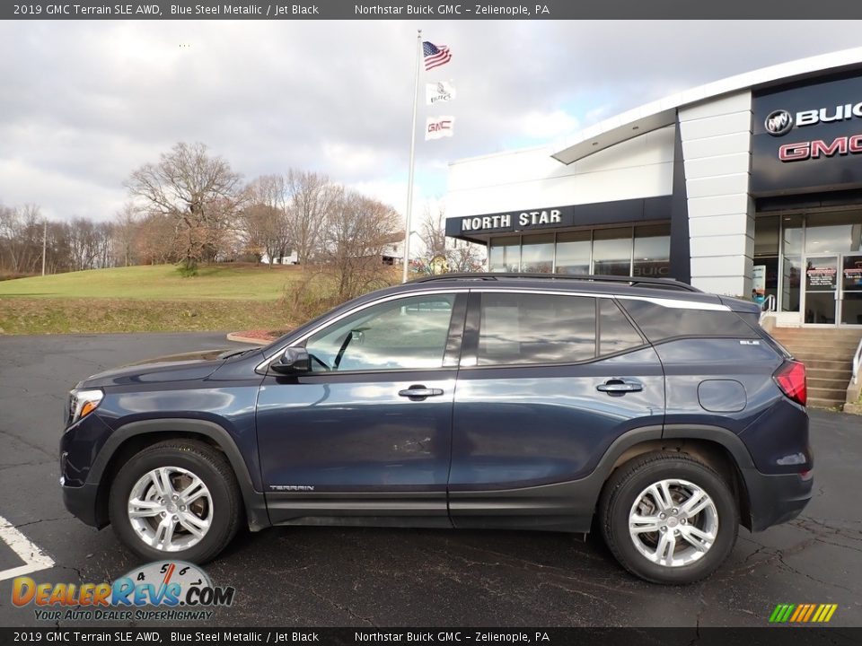 2019 GMC Terrain SLE AWD Blue Steel Metallic / Jet Black Photo #13