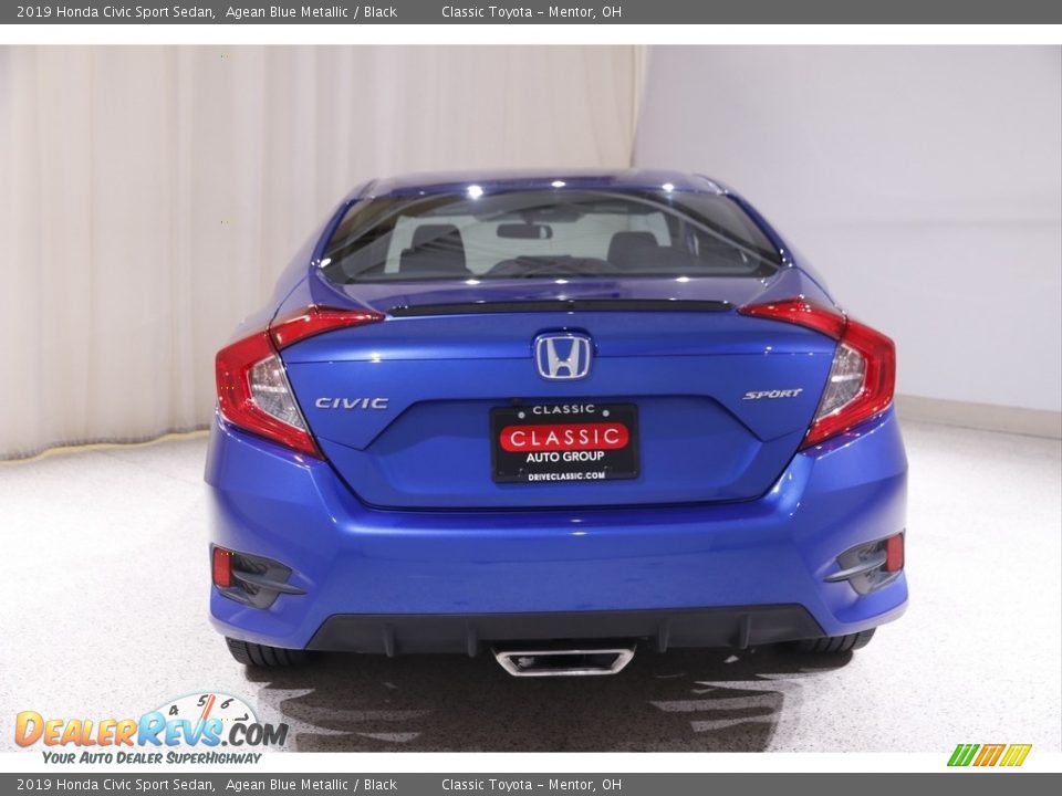 2019 Honda Civic Sport Sedan Agean Blue Metallic / Black Photo #18