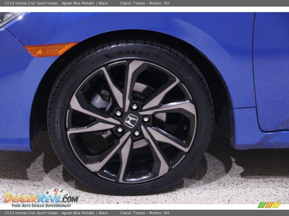 2019 Honda Civic Sport Sedan Agean Blue Metallic / Black Photo #20