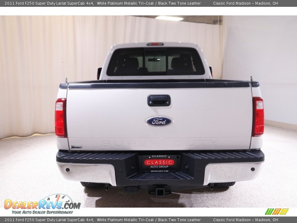 2011 Ford F250 Super Duty Lariat SuperCab 4x4 White Platinum Metallic Tri-Coat / Black Two Tone Leather Photo #18