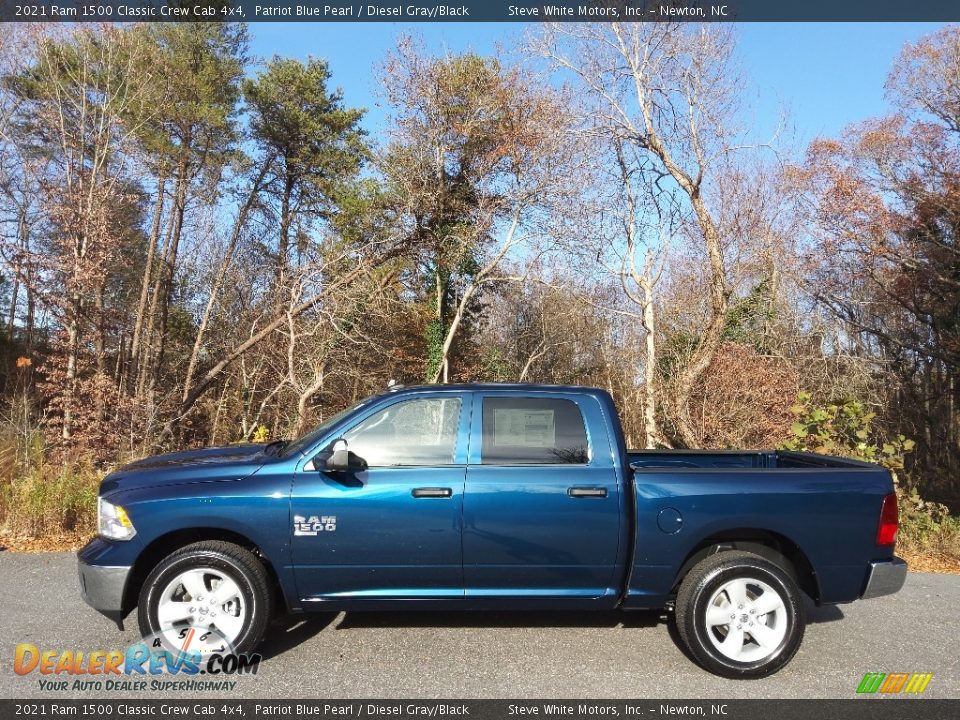 2021 Ram 1500 Classic Crew Cab 4x4 Patriot Blue Pearl / Diesel Gray/Black Photo #1