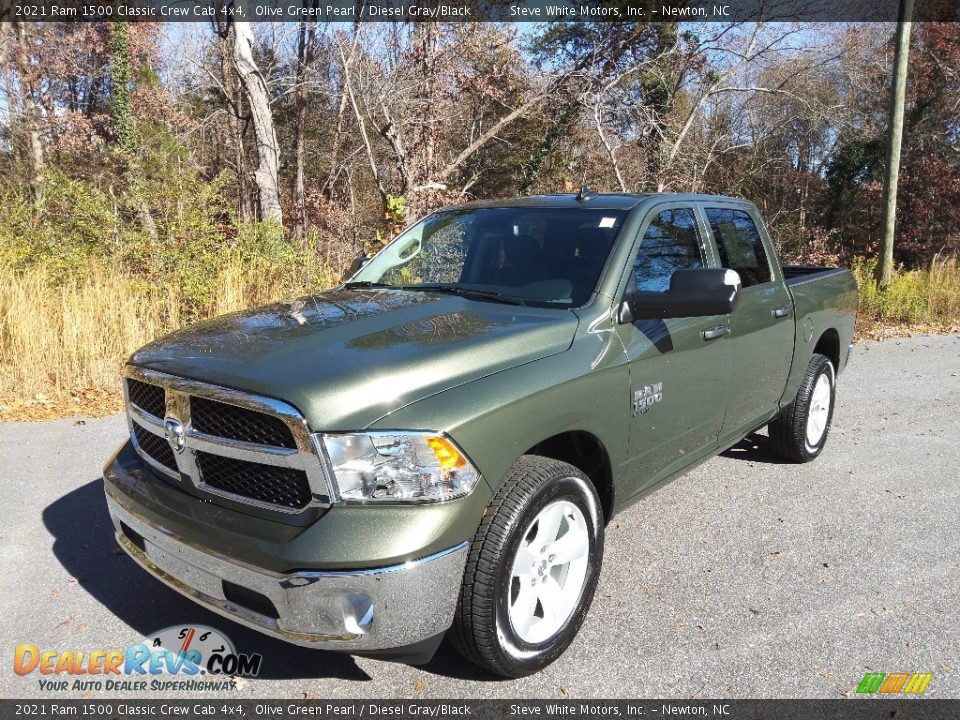 2021 Ram 1500 Classic Crew Cab 4x4 Olive Green Pearl / Diesel Gray/Black Photo #2