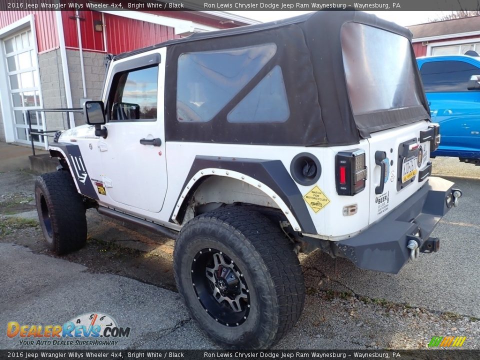 2016 Jeep Wrangler Willys Wheeler 4x4 Bright White / Black Photo #2