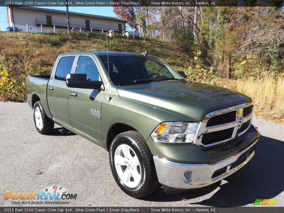 2021 Ram 1500 Classic Crew Cab 4x4 Olive Green Pearl / Diesel Gray/Black Photo #4