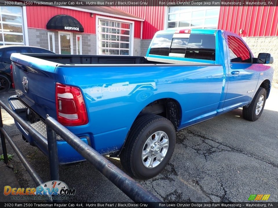 2020 Ram 2500 Tradesman Regular Cab 4x4 Hydro Blue Pearl / Black/Diesel Gray Photo #3