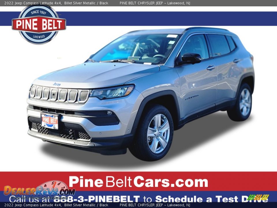 2022 Jeep Compass Latitude 4x4 Billet Silver Metallic / Black Photo #1