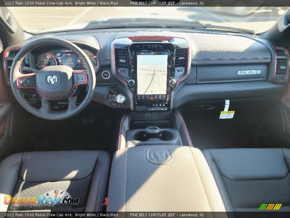 Black/Red Interior - 2022 Ram 1500 Rebel Crew Cab 4x4 Photo #10