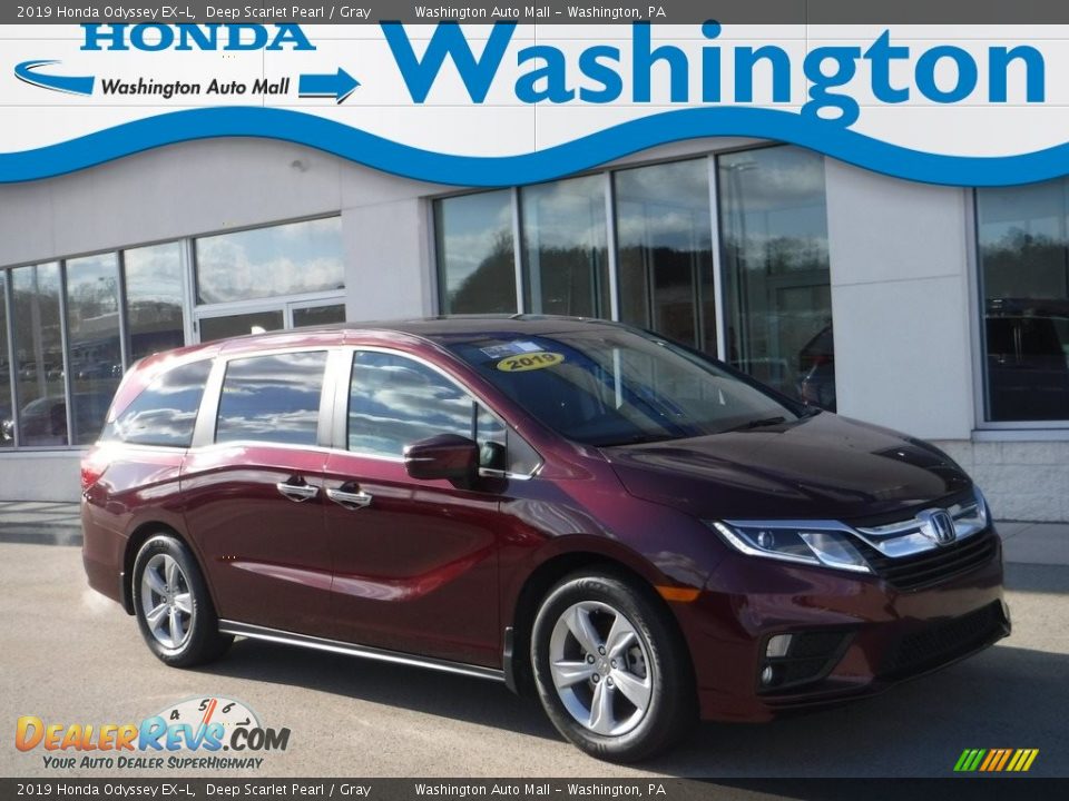 2019 Honda Odyssey EX-L Deep Scarlet Pearl / Gray Photo #1