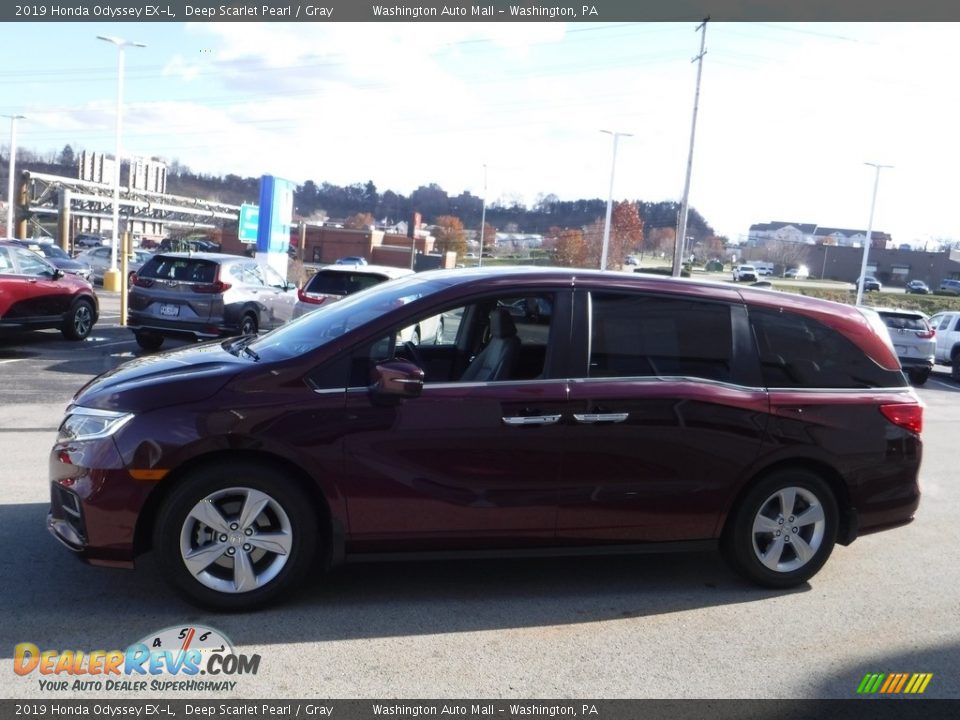 2019 Honda Odyssey EX-L Deep Scarlet Pearl / Gray Photo #7