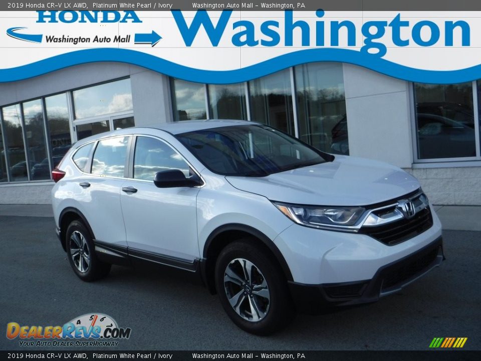 2019 Honda CR-V LX AWD Platinum White Pearl / Ivory Photo #1