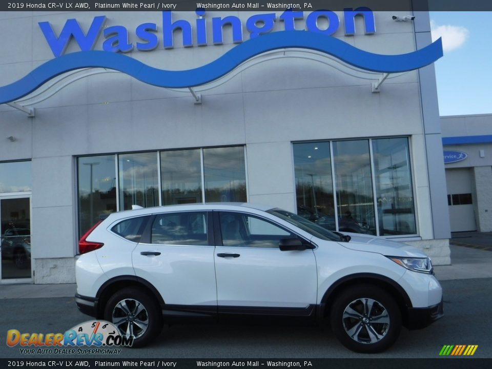 2019 Honda CR-V LX AWD Platinum White Pearl / Ivory Photo #2