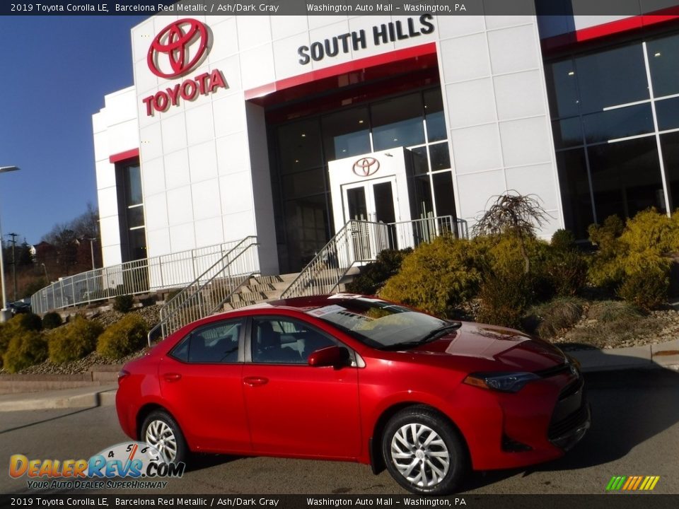 2019 Toyota Corolla LE Barcelona Red Metallic / Ash/Dark Gray Photo #2