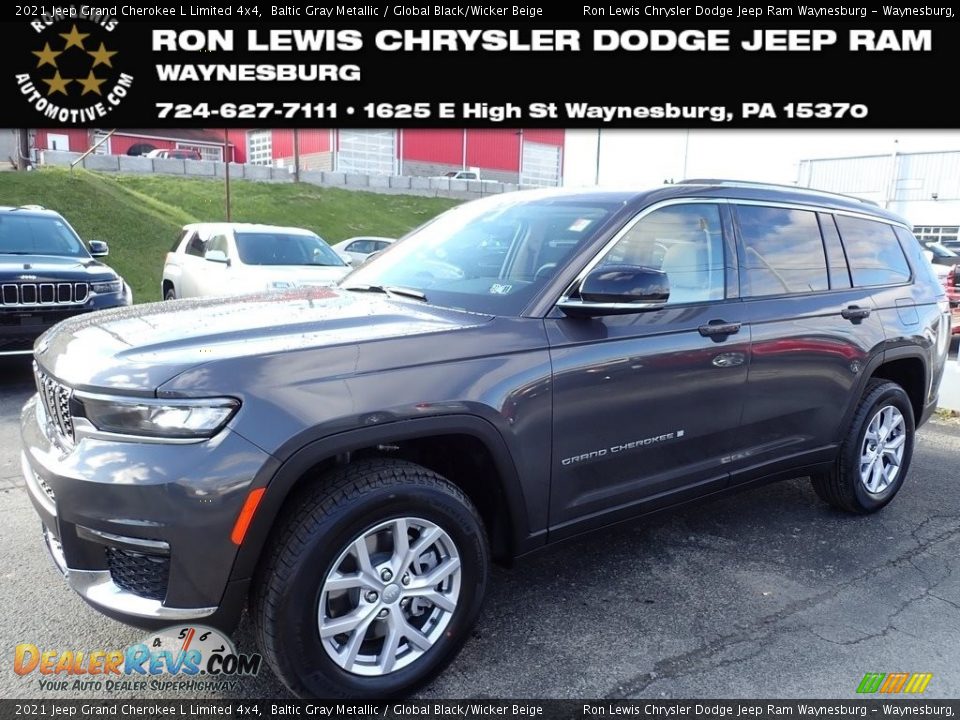 2021 Jeep Grand Cherokee L Limited 4x4 Baltic Gray Metallic / Global Black/Wicker Beige Photo #1