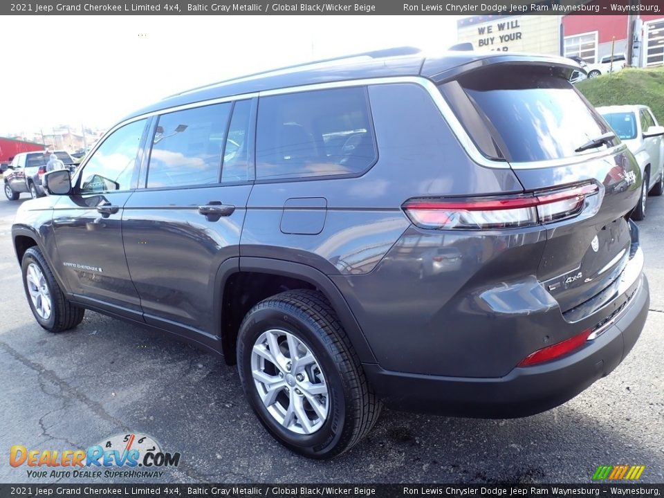 2021 Jeep Grand Cherokee L Limited 4x4 Baltic Gray Metallic / Global Black/Wicker Beige Photo #3