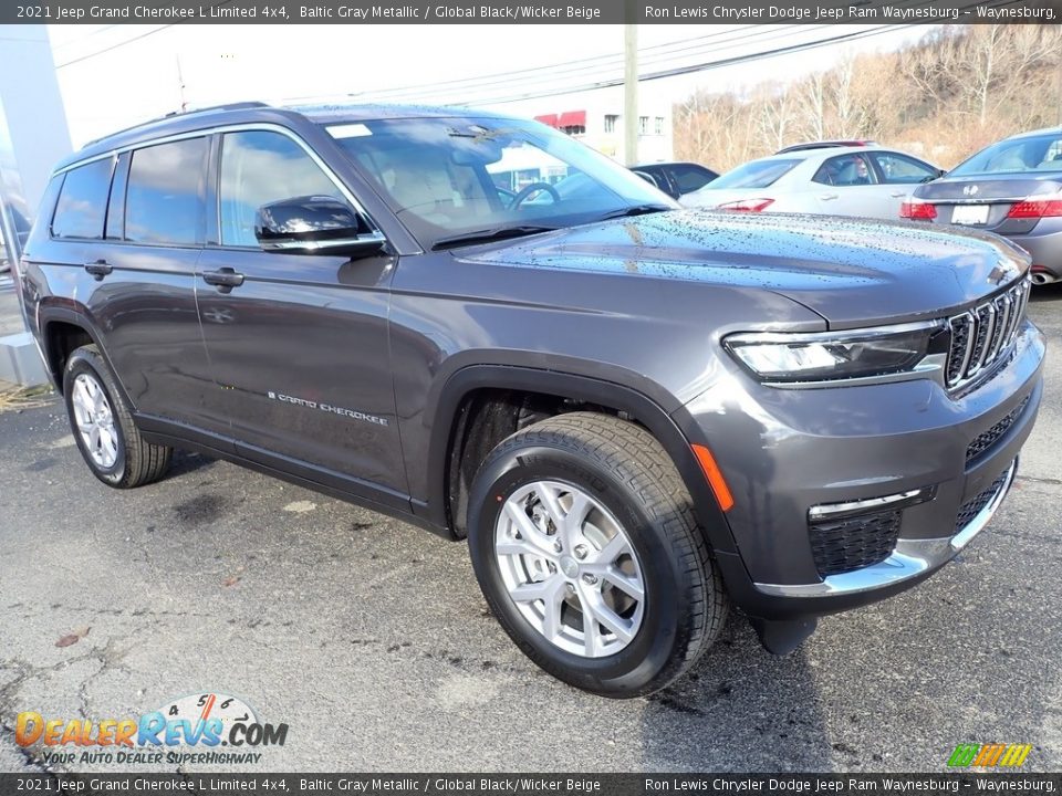 2021 Jeep Grand Cherokee L Limited 4x4 Baltic Gray Metallic / Global Black/Wicker Beige Photo #8