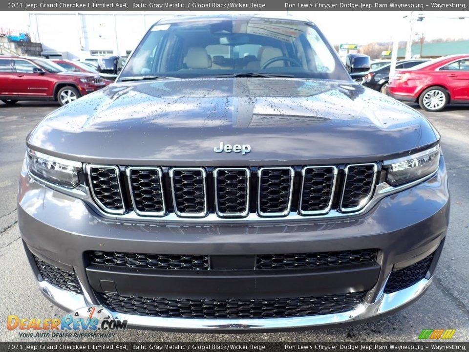 2021 Jeep Grand Cherokee L Limited 4x4 Baltic Gray Metallic / Global Black/Wicker Beige Photo #9