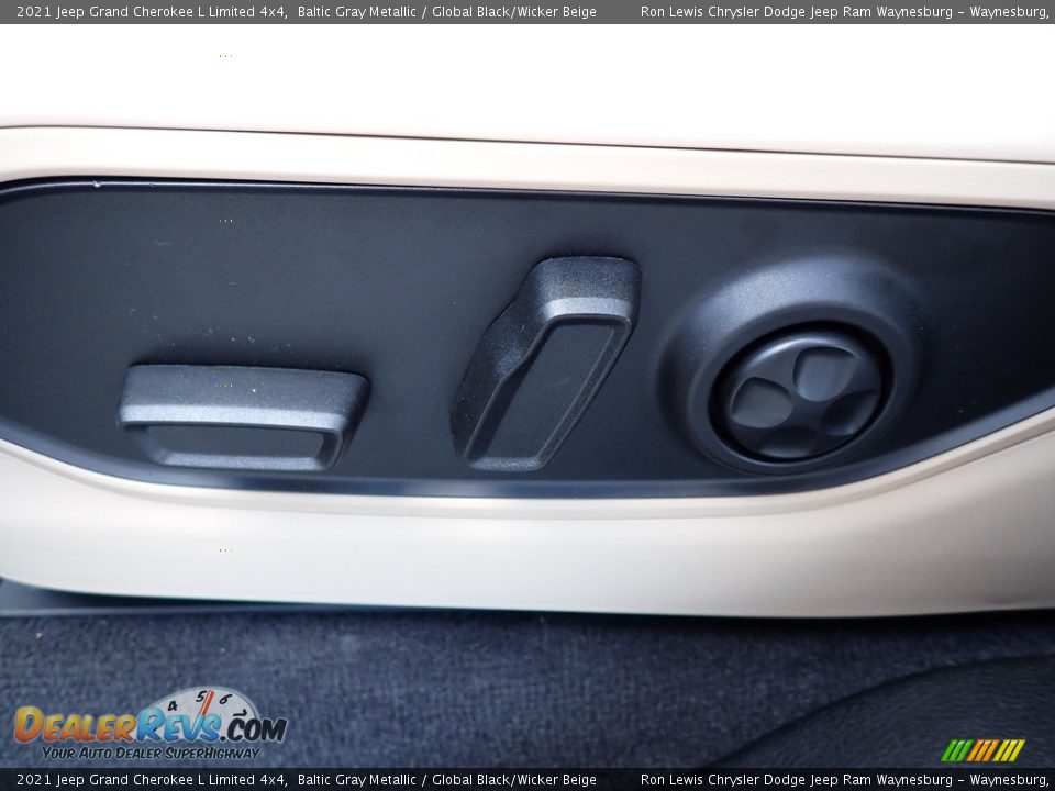 2021 Jeep Grand Cherokee L Limited 4x4 Baltic Gray Metallic / Global Black/Wicker Beige Photo #16