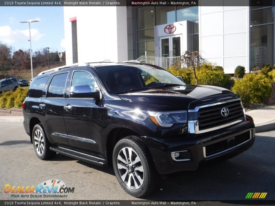 2019 Toyota Sequoia Limited 4x4 Midnight Black Metallic / Graphite Photo #1