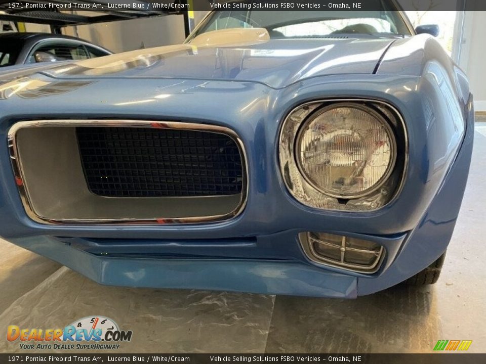 1971 Pontiac Firebird Trans Am Lucerne Blue / White/Cream Photo #22