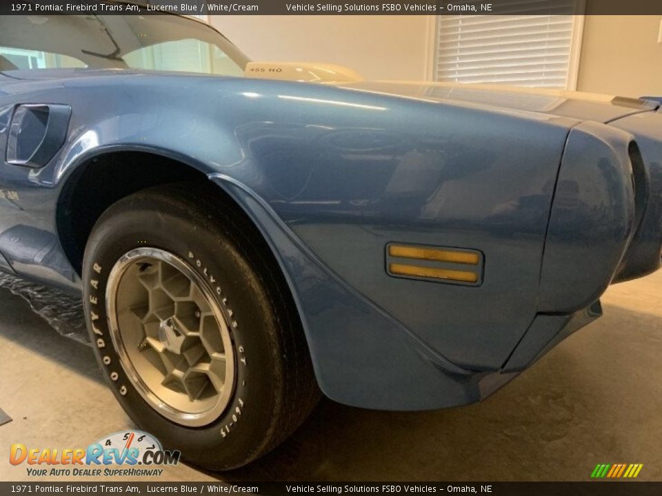 1971 Pontiac Firebird Trans Am Lucerne Blue / White/Cream Photo #24