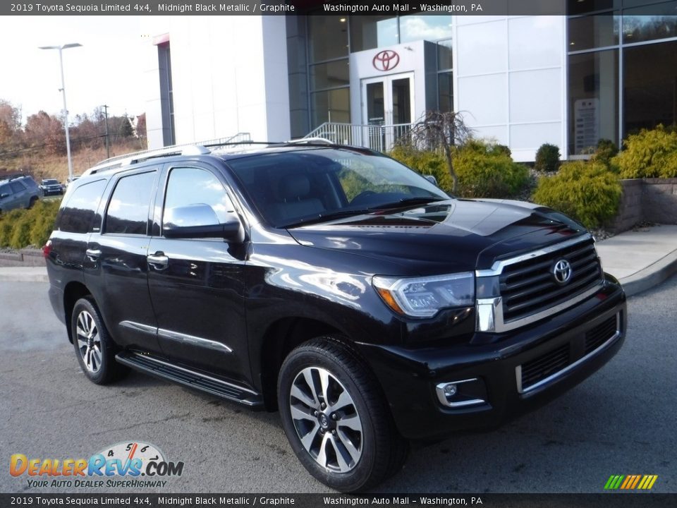 2019 Toyota Sequoia Limited 4x4 Midnight Black Metallic / Graphite Photo #13