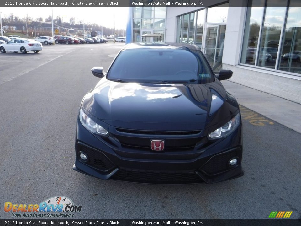 2018 Honda Civic Sport Hatchback Crystal Black Pearl / Black Photo #3