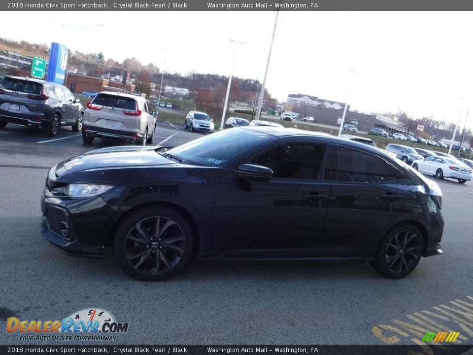 2018 Honda Civic Sport Hatchback Crystal Black Pearl / Black Photo #5