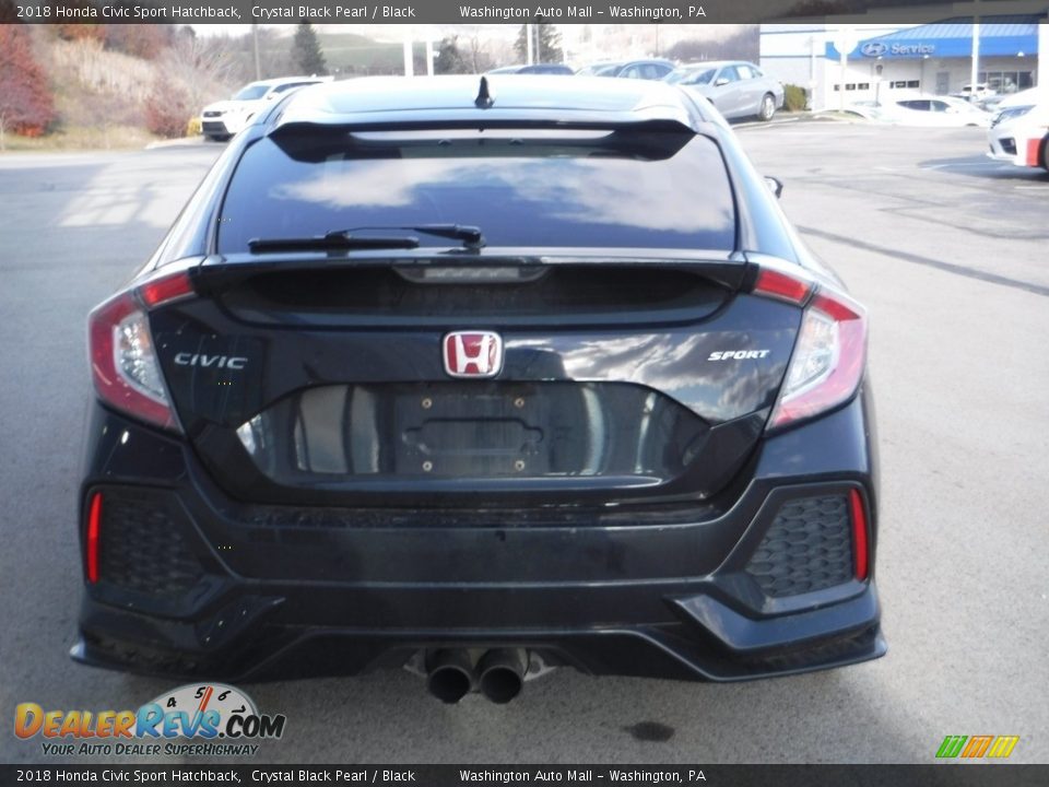 2018 Honda Civic Sport Hatchback Crystal Black Pearl / Black Photo #8