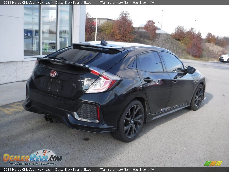 2018 Honda Civic Sport Hatchback Crystal Black Pearl / Black Photo #9