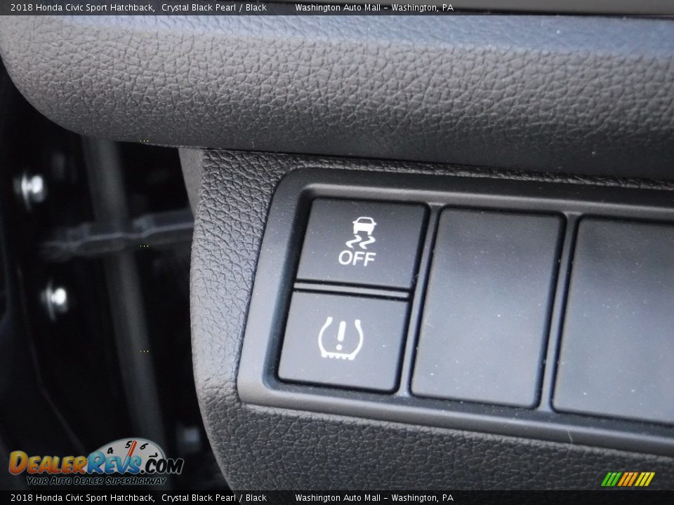 2018 Honda Civic Sport Hatchback Crystal Black Pearl / Black Photo #14