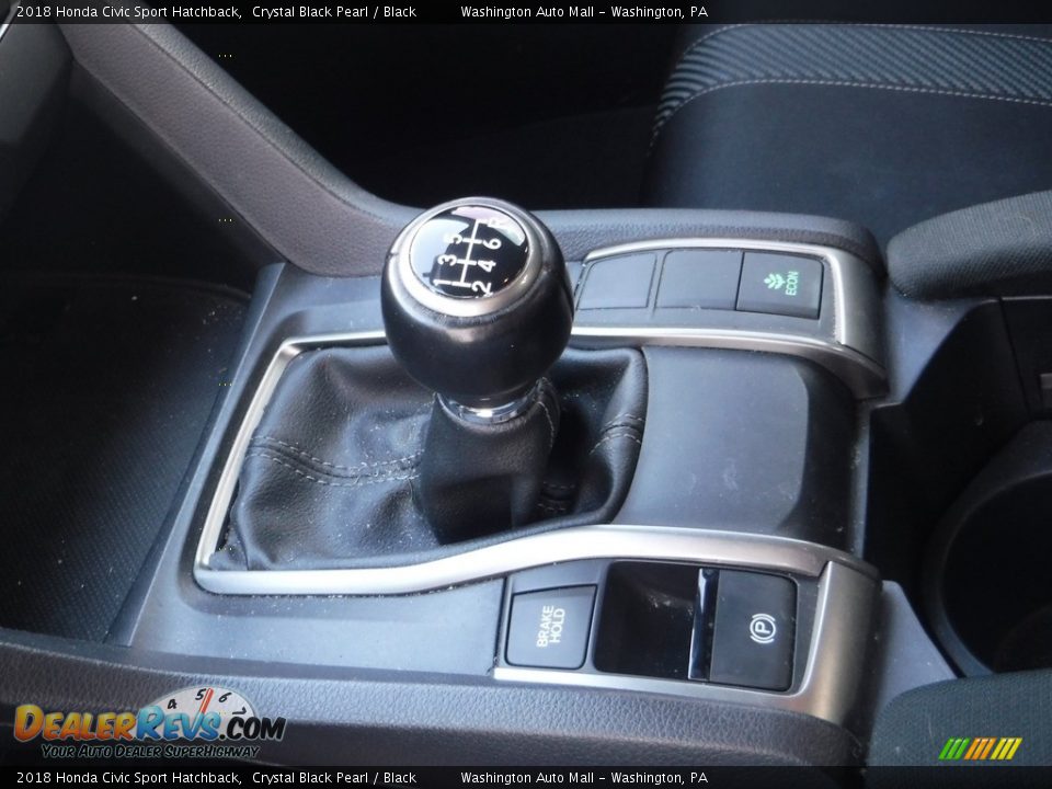 2018 Honda Civic Sport Hatchback Crystal Black Pearl / Black Photo #15
