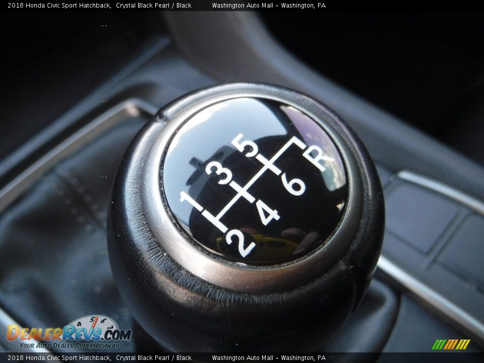 2018 Honda Civic Sport Hatchback Crystal Black Pearl / Black Photo #16