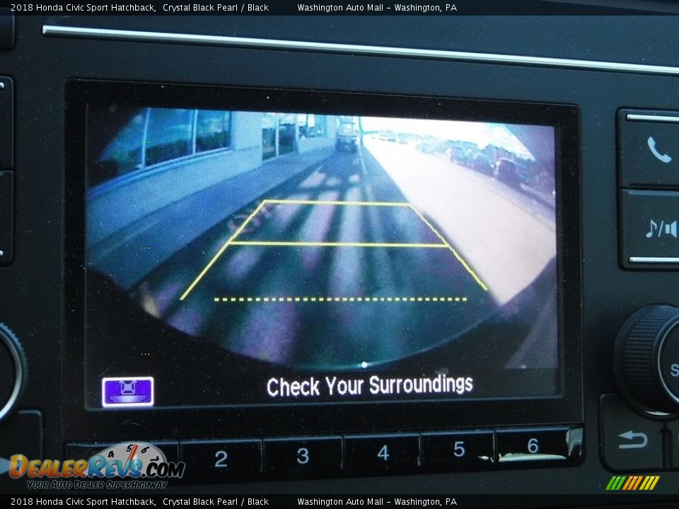 2018 Honda Civic Sport Hatchback Crystal Black Pearl / Black Photo #18