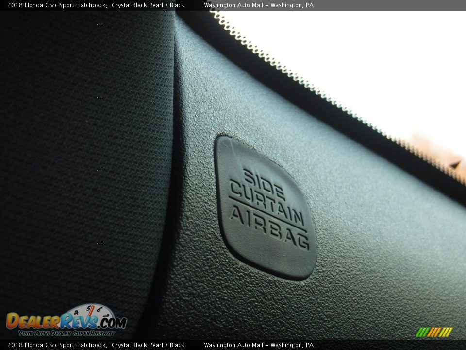 2018 Honda Civic Sport Hatchback Crystal Black Pearl / Black Photo #22