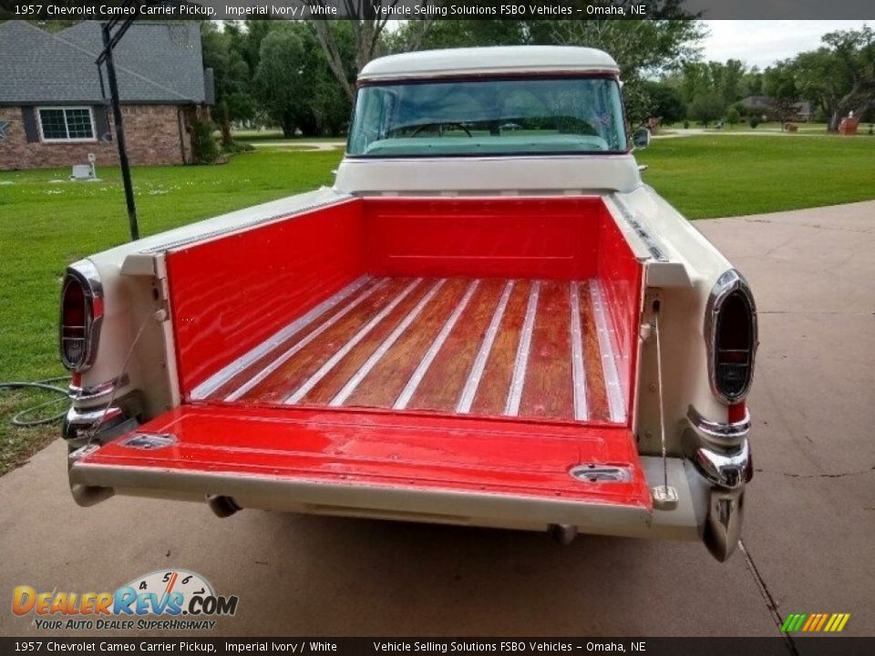 1957 Chevrolet Cameo Carrier Pickup Imperial Ivory / White Photo #2