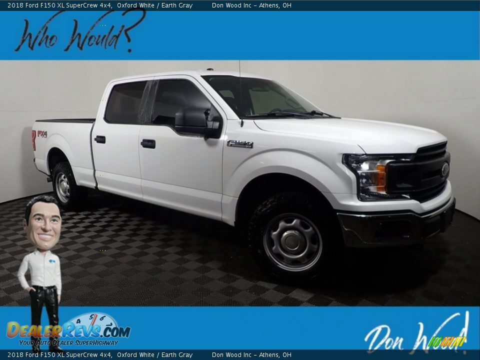 2018 Ford F150 XL SuperCrew 4x4 Oxford White / Earth Gray Photo #1