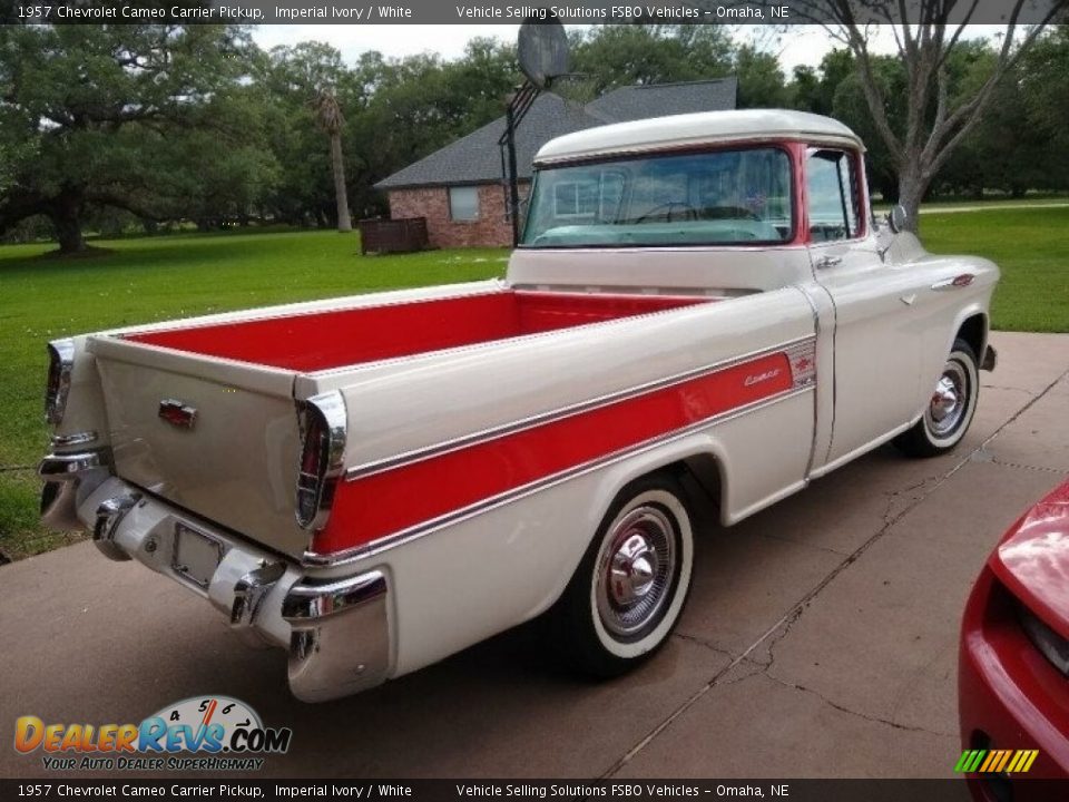 1957 Chevrolet Cameo Carrier Pickup Imperial Ivory / White Photo #3