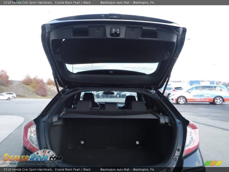 2018 Honda Civic Sport Hatchback Crystal Black Pearl / Black Photo #24