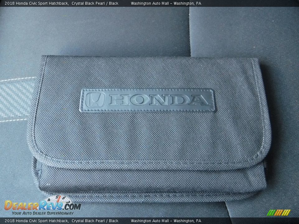 2018 Honda Civic Sport Hatchback Crystal Black Pearl / Black Photo #25