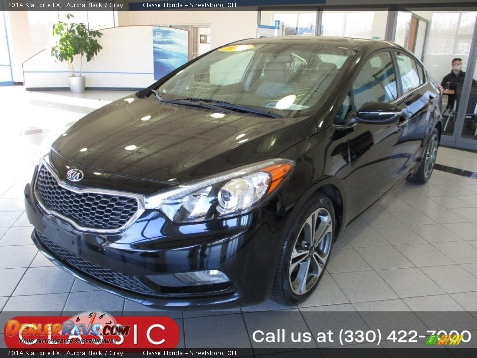 2014 Kia Forte EX Aurora Black / Gray Photo #1