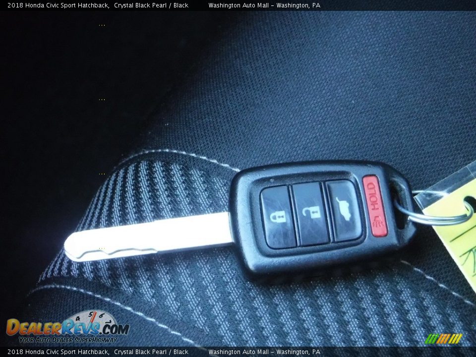 2018 Honda Civic Sport Hatchback Crystal Black Pearl / Black Photo #26